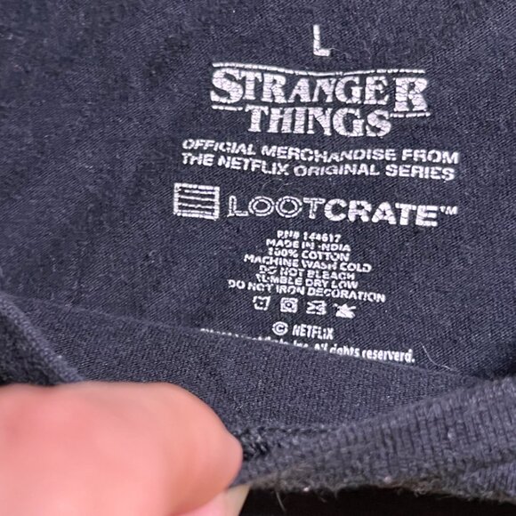 Stranger Things Adult LG Eleven Tee Loot Crate Limited Edition Black Shirt (V) - Picture 5 of 5